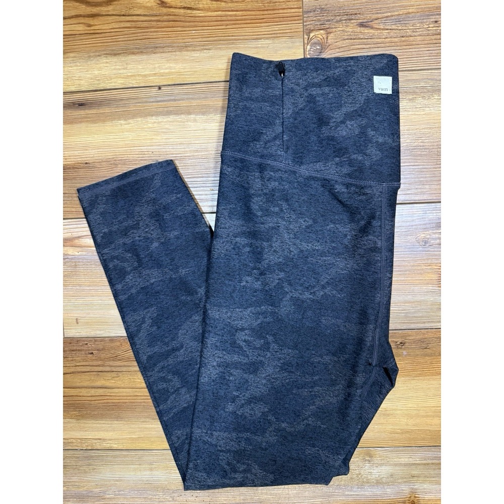 Vuori Daily Legging Womens Large Gray Black Camo High Rise Yoga Athletic Pants